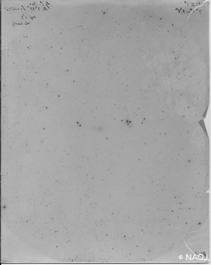 写真1：確認できる中で最も古い乾板（1899年3月5日）